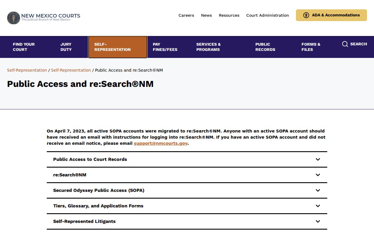 Catron County case search public-access and re:Search instructions